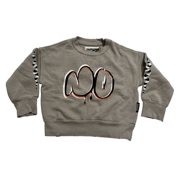 Nununu Bubbly No! Sweatshirt in Smokey Grey - Picture 1 of 4